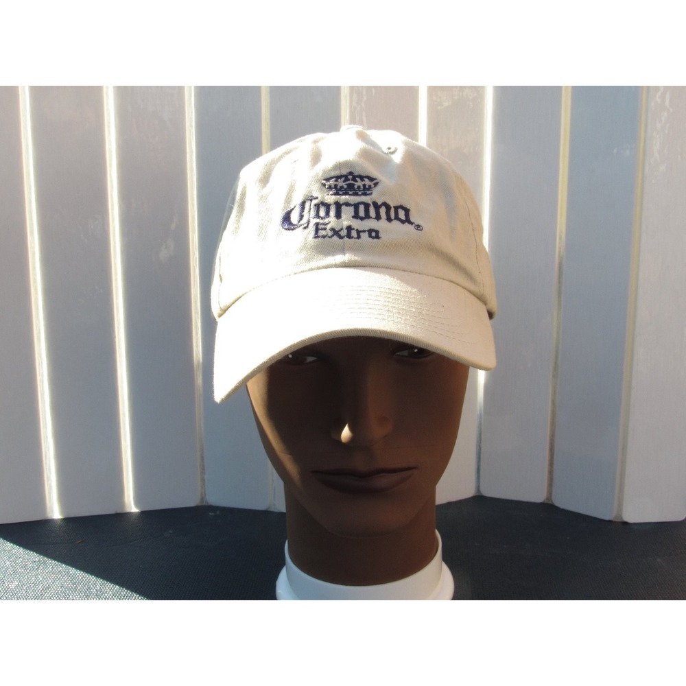 Nissun Corona Extra Beer Logo Baseball Cap Dad Hat Adjustable Beige Navy